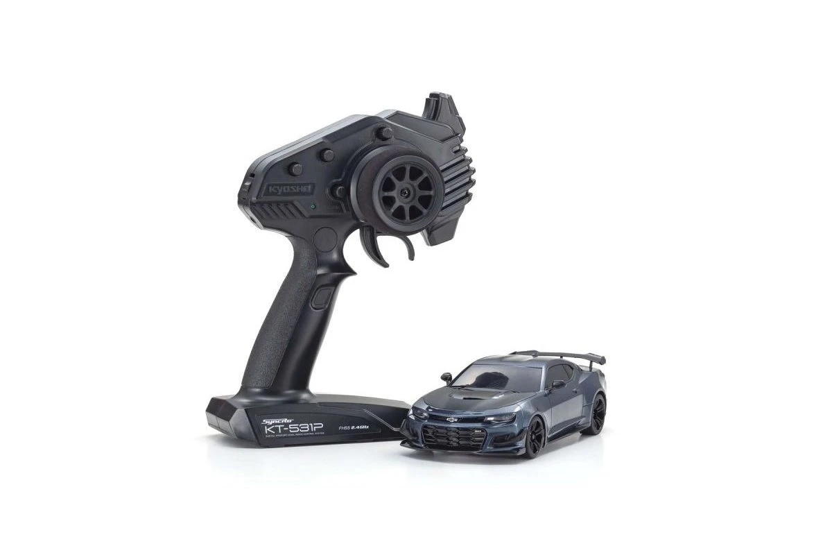 32339GM | Kyosho Mini-Z Chevrolet Camaro ZL1 1LE RWD Electric RTR On Road RC Car W/ LED Kit - Shadow Grey Metallic 5 32339GM | Kyosho Mini-Z Chevrolet Camaro ZL1 1LE RWD Electric RTR On Road RC Car W/ LED Kit - Shadow Grey Metallic - Image 3