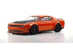 34107 | Kyosho 1/8 Inferno GT2 VE Dodge Challenger SRT Demon Go Mango 4WD Electric Brushless On Road RC Car